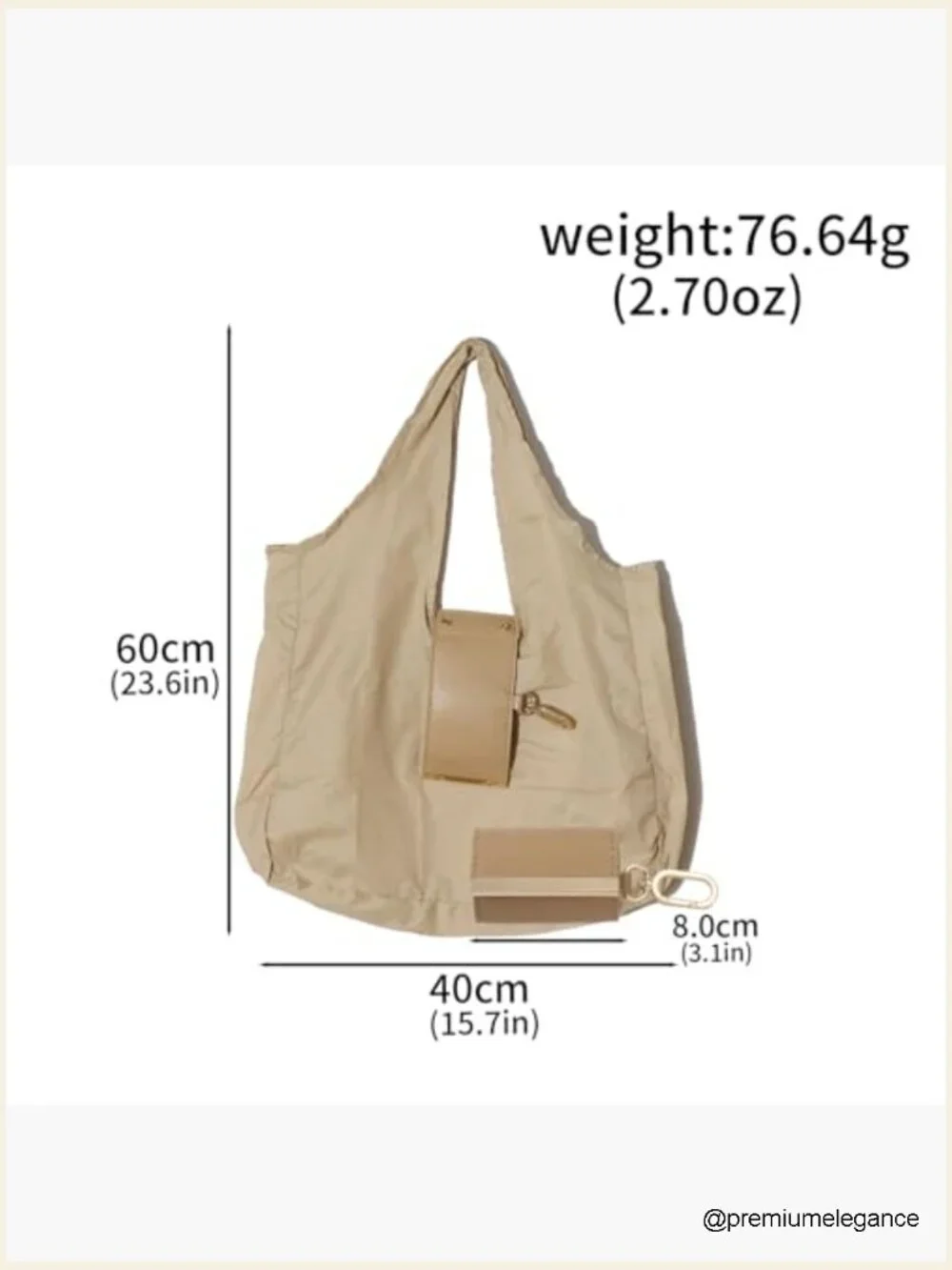 Foldable Keychain Tote Bag, Large Capacity Reusable Shopping Tote, Portable